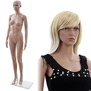 Benign Female Straight Full Body Mannequin Display Dummy with Hair Wig