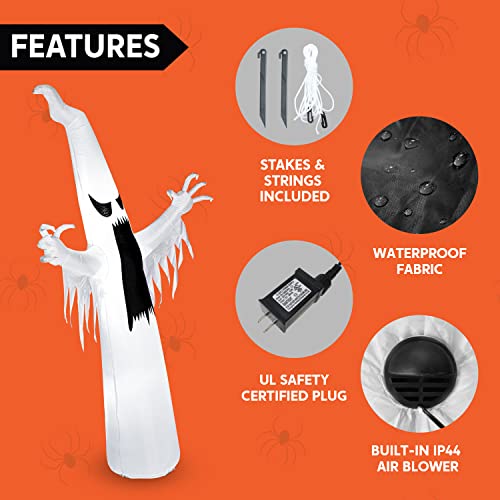 Joiedomi 12 FT Halloween Inflatables Outdoor Decorations, Scary Ghost Halloween Decor, Inflatable Ghost Blow Ups for Yard with LEDs for Outside Yard Decorations の商品画像 5