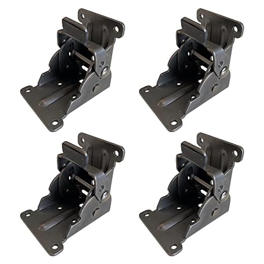 MechWares - Foldable Support Bracket-Self-Locking Hinge- Leg Fittings and Corner Brace- for Folding Legs |Folding Workbench| Fold Down Desk Extension in Kitchen | Laundry Room Garage | RV (4 Hinges)