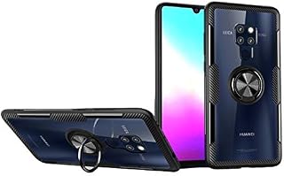 SORAKA Clear Case for Huawei Mate 20X 5G/4G with 360 degree rotation Ring Holder Slim Fit Case Transparent acrylic Cover Silicone Bumper,with Metal Plate for Magnetic Car Phone Holder