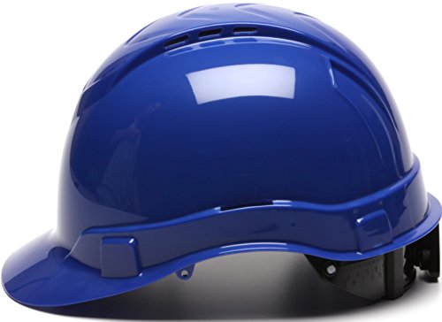 Pyramex Ridgeline Cap Style Hard Hat, Vented, 4-Point Ratchet Suspension, Blue #TOP2