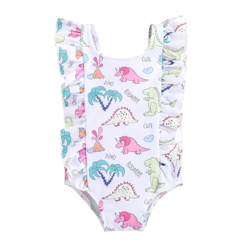 Girls Dinosaur Prints Swimsuit Bathing Suit Size for Toddler Little & Big Kids Swimsuits Cover up Girls Cow Print Short