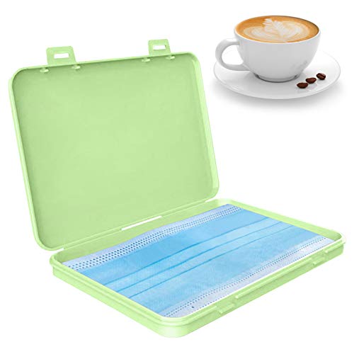YQHbe Caja de Almacenamiento de M-á-scara Desechables, Bolsa PortáTil de Almacenamiento de M@Scarillas,Cubierta del Caso de La Cara ProteccióN Funda Organizador de Almacenaje PP (Verde)