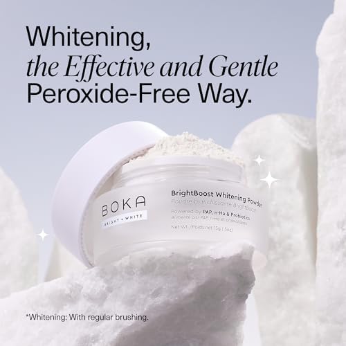 Boka Teeth Whitening Powder - Nano Hydroxyapatite, Appropriate for Sensitive Teeth, Whitening - Toothpaste Alternative with Essential Oils, Has Probiotics, Multivitamins & Aloe - 2