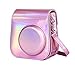 Berfea Custodia per fotocamera compatibile con Fujifilm Instax Mini 11 Mini 9 Mini 8 Mini 8+ Borsa protettiva con tracolla regolabile (rosa magico)