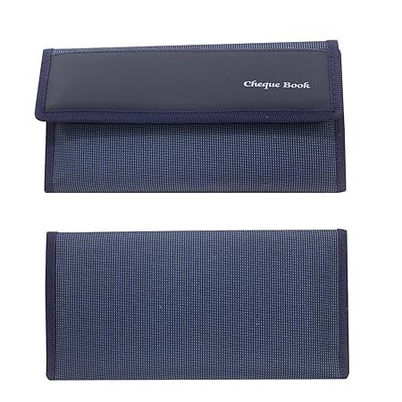 Image of Cheque Book Holder Passport Passbook Holder Wallet Credit and Debit Card Holder Multi Pocket Expanding Zip Pouch Travel Organizer Bag Case for Small Accessories (Blue, Pack of 1)