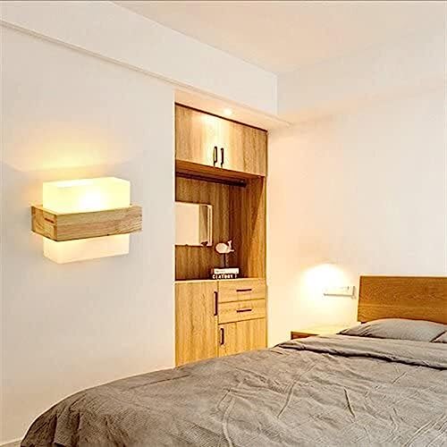 Aplique de pared de madera para iluminar pasillos oscuros sin ocupar espacio 3