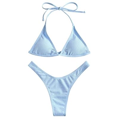 light blue bikinis