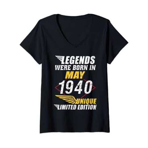 Mujer Cumpleaños Mayo 1940 Edición Limitada Regalo Legend May Camiseta Cuello V