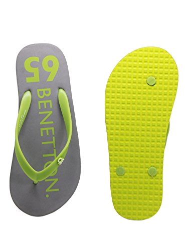 Image of United Colors of Benetton Men Black /Green Slippers-9.5 UK (44 EU) (0IP8FLPSTY3MI-A19-9.5)