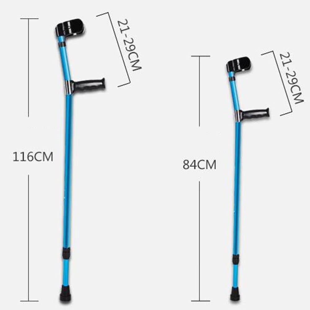 SYALEO Muletas Muletas de antebrazo para Adultos Muleta de Brazo médico Plegable de Aluminio Puño Abierto Bastón Ajustable Ayuda de Movilidad equilibrada para Mujeres y Hombres - 100 kg para Caminar
