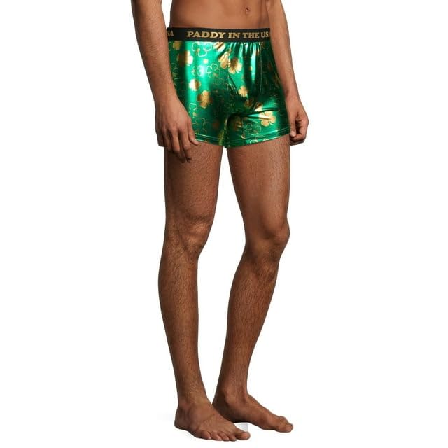 Mad Engine Men's St. Patrick's Day Irish Clover Flag Boxers4