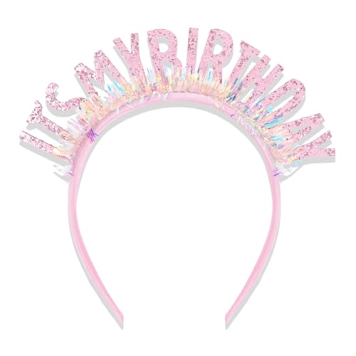 Cieher KX3307 Headband For Women Girls, Happy Birthday Crown Tiara cover