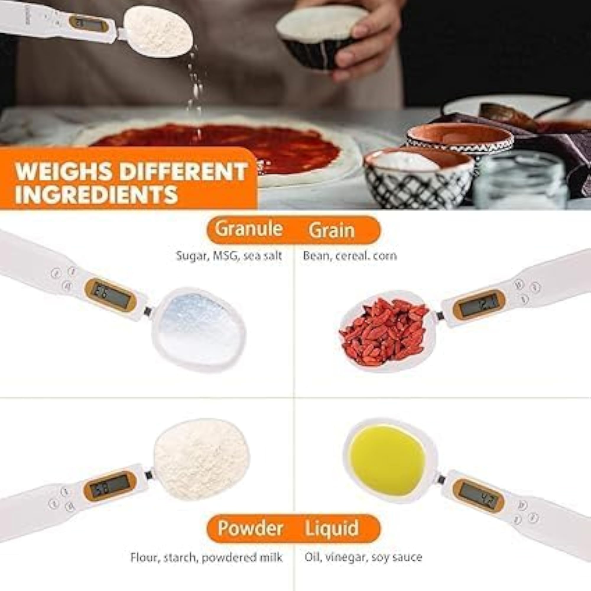 Electronic Kitchen Measuring Spoon Scale