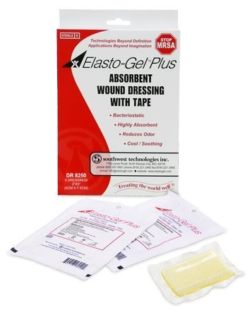 Elasto-Gel Sterile Wound Dressing with Tape 2x3 5/Box DR8250 by Elasto-Gel