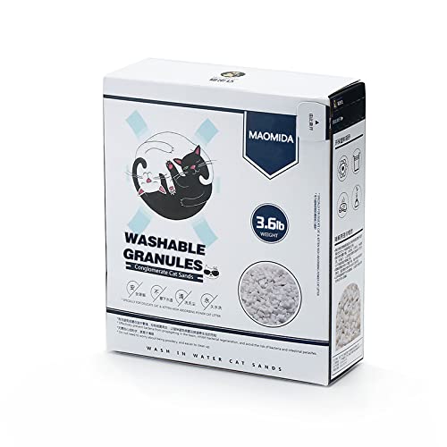 MAOMIDA 3.6pounds cat Litter Box Washable Refill granules use