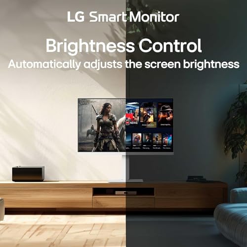 Image of LG 27 inch UHD Smart Moniton, 4K (3840 x 2160) IPS Display, WebOS, HDR10, Built-in Speakers, Remote Control, Screen Share, Bluetooth, HDMI, USB Type-A|C, Height & Tilt Adjustable Stand