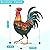 Ratuor Metal Rooster Decor Garden Statue,Chicken Yard Art Decoration Outdoor Sculpture for Backyard Patio Kitchen Lawn Ornaments,Birthday Housewarming Gifts for Women Mom