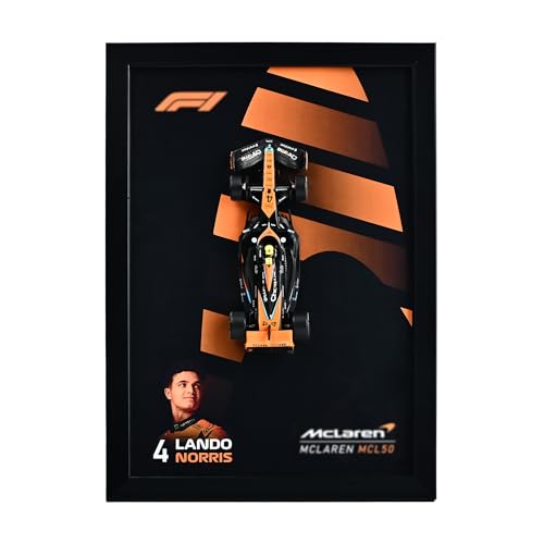 Image of CodersParadise 3D F1 Racing Wall Art Frame - MCL50 Inspired Orange Open Wheel Formula Race Car Model Display - Motorsport Decor for Bedroom Office Garage Man Cave - Racing Gift for Men, Car Enthusiasts & Formula Fans Collectible