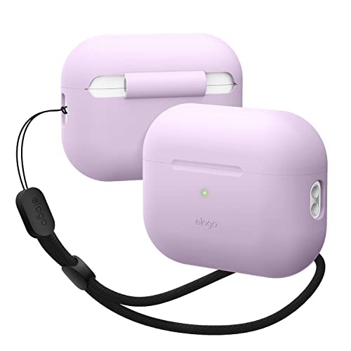 elago Silicone Case Compatible with Apple AirPods Pro 2nd Generation Case Cover Round Strap Included, Protective Case