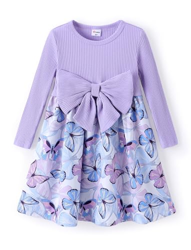 PATPAT Mädchenkleider Langarm Prinzessin Kleid für Mädchen A-Linie...