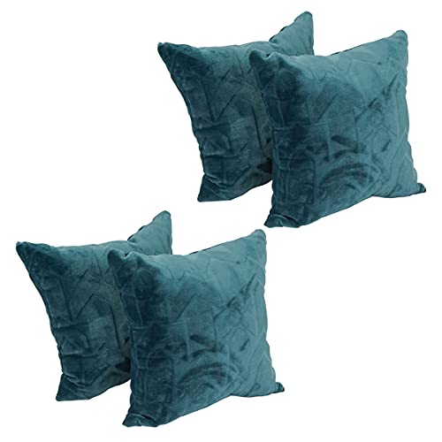 Blazing Needles Square Faux Fur Throw Pillows, 17',...