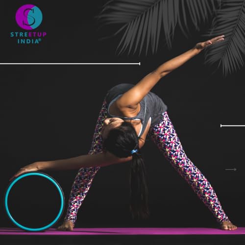 Image of Streetup India Yoga Wheel for Stretching, Exercise, Back Bends, Workout for Unisex With High Density Strong Foam Sweat Resistant (Sea Green)