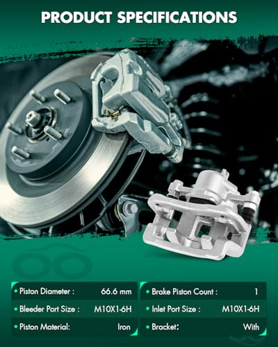 Image of SCITOO 19B3413A 19B3412A Rear Left & Right Disc Brake Calipers Assembly w /Bracket For Hyundai For Sonata 2008-2010