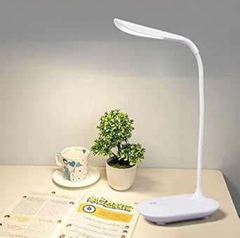 SYN SONS LED Desk Lamp Rechargeable Touch On/Off Switch, Night Table Desk Lamp, Desk Light Lamp with Flicker Free Rechargeable Lamp Touch Control On & Off (Light Lamp)