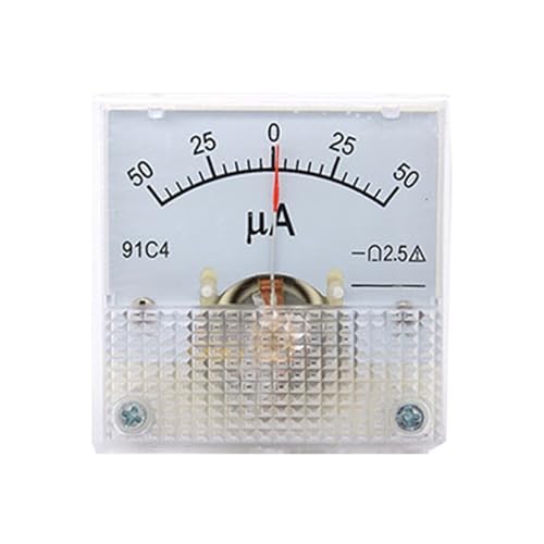Microampèremètre DC 91C4 0-100uA avec panneau analogique rectangulaire 45x45mm de classe 2.5