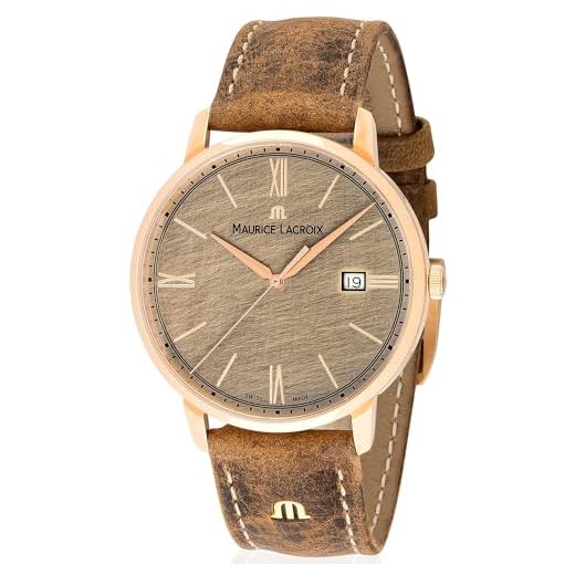 Maurice Lacroix Reloj analógico para Unisex Adulto de con Correa en Cuero EL1118-PVP01-210-1