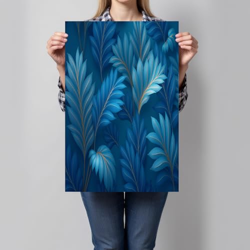 Décoration de la maison grand tableau pour habiller un mur vide bleu foncé