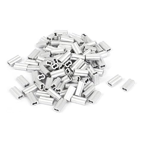 Uxcell 1mm Aluminium Wire Rope Sleeves Cover