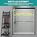 GDGZQD Semi-Frameless Sliding Shower Door W: 60 x H:72 Inches, Bathroom Sliding Door Easy to Install, 1/4 