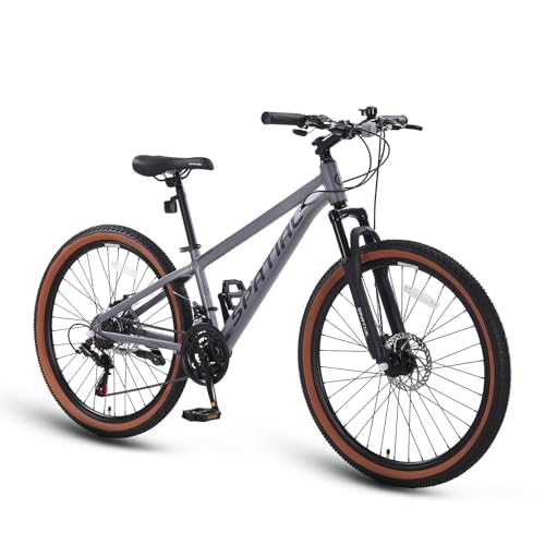 Diverse misure disponibili: questa mountain bike è dotata di un telaio in lega di alluminio di alta qualità, leggero (15 kg) e robusto. Il design ergonomico con reggisella regolabile si adatta a ciclisti di 146-195 cm, con diverse misure disponibili: 24