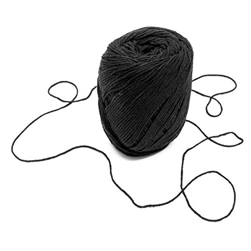 image for Bright Creations Black Cotton Skeins Yarn for Knitting, Crocheting, Cr