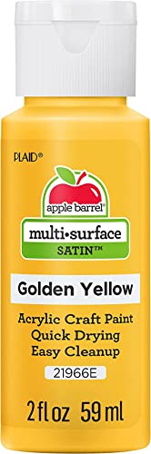 Image of Apple Barrel Multi Surface Acrylic Paint, 2 oz, Golden Yellow 2 Fl Oz