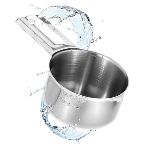 Vaso medidor 1/2 taza acero inoxidable 120 ml QWORK miniatura 5