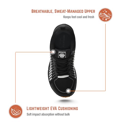 Image of Impakto Barefoot Shoes for Men | Lightweight & Superior Grip | Running & Training Shoes with Wide Toe | Non-Marking Sole for Court Games | Anti-Slip Grip, Everyday Wear for Gym | Jogging & Yoga Shoes