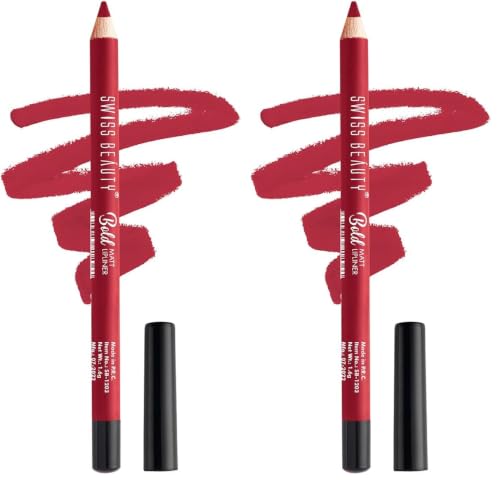 Image of Swiss Beauty Bold Matt Lip Liner | Long-lasting |Matte Finish | Non-drying | Shade-01, 1.6gm (Pack of 2)