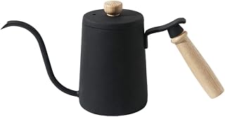 Hervidor de té antioxidante con cuello de cisne reutilizable para cocina, color negro, 9 x 29 x 14 cm