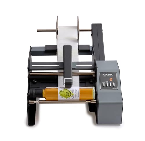 Image of Primera AP380 Label Applicator Bottle Labeling Machine for Cylindrical Containers (74291) - Adjustable, semi-Automatic, Labels up to 1500 containers per Hour
