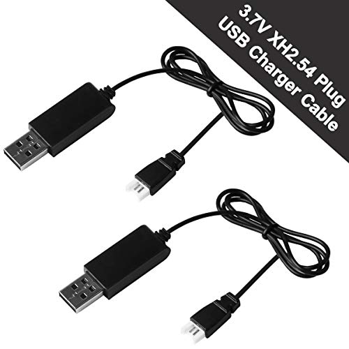 Hootracker Crazepony-UK 2PCS 3.7V Lipo Battery USB Charger Cable XH2.54 Plug for RC Car Battery