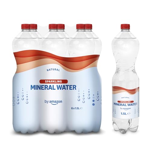 by Amazon Agua Mineral Natural Con Gas, 6x1.5L