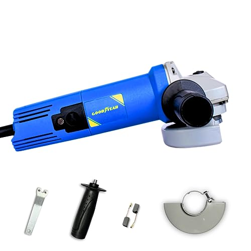 Image of Goodyear Angle Grinder Machine, 900W, 4 inch(100mm), 11000 RPM, 3 Position Auxilary Handle For Grinding, Angle Grinder Machine For Metal Working, Grinding, Polishing & Cutting, Home & DIY Use, Copper