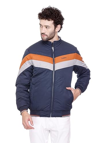 Image of RARE TIMES Winter Reversible Bomber Jacket For Men | Mens Quilted standard length Puffer Jacket | Full Sleeve Mens Jacket