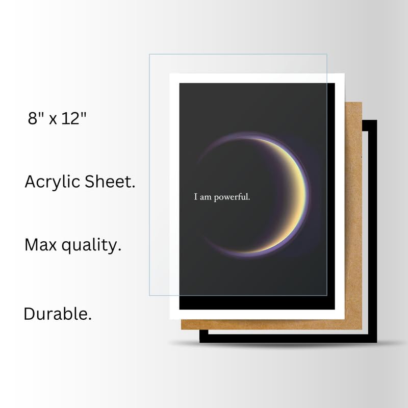 Image of Wall Framed Posters | 8x12 inch size | Motivational Quotes Posters | inchI'm Powerful inch Motivational Photo Frame - Inspirational Wall or Desk Decor for Home, Office, and Study