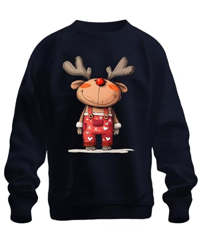 Rudolf Rentier rote Nase Weihnachten niedlich Geschenk Cartoon Unisex...