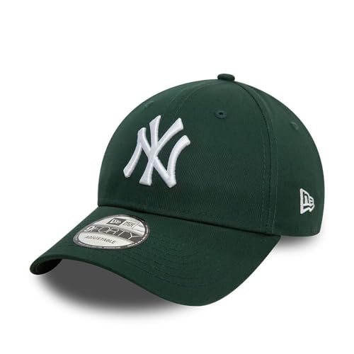 New Era New York Yankees MLB League Essential Verde Blanco 9Forty Gorra Ajustable