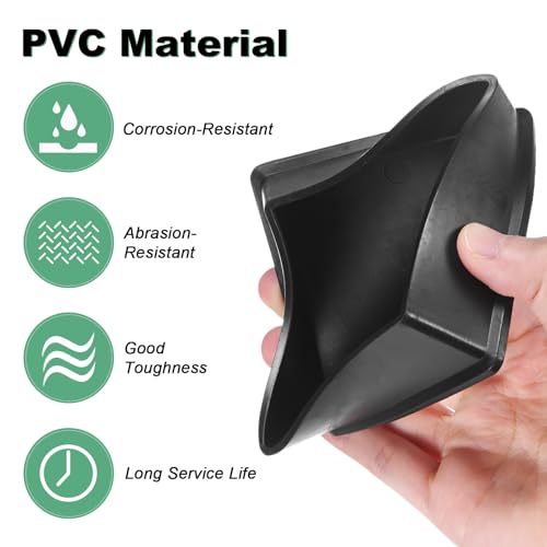 Image of M METERXITY 4-Pack Square Chair Leg Caps, 3 inch (75mm) PVC Chair Leg Floor Protectors for Chairs /Table /Bed, Furniture Feet Covers Cups Non-Slip End Tips